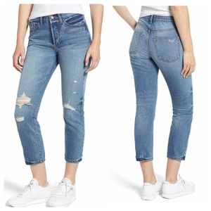 SP Black Ripped High waist crop jeans